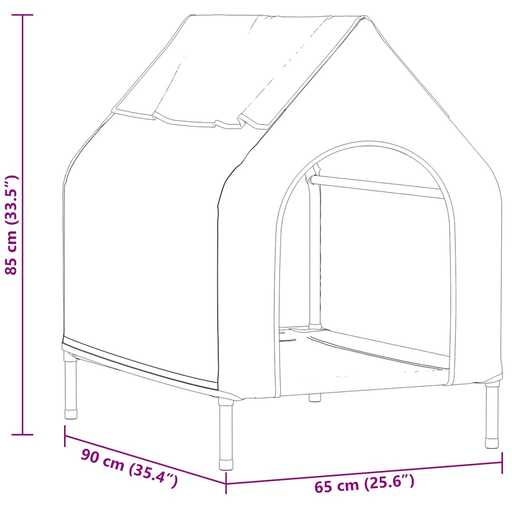 Huis Voor Huisdieren 90 X 65 X 83 Cm Staal