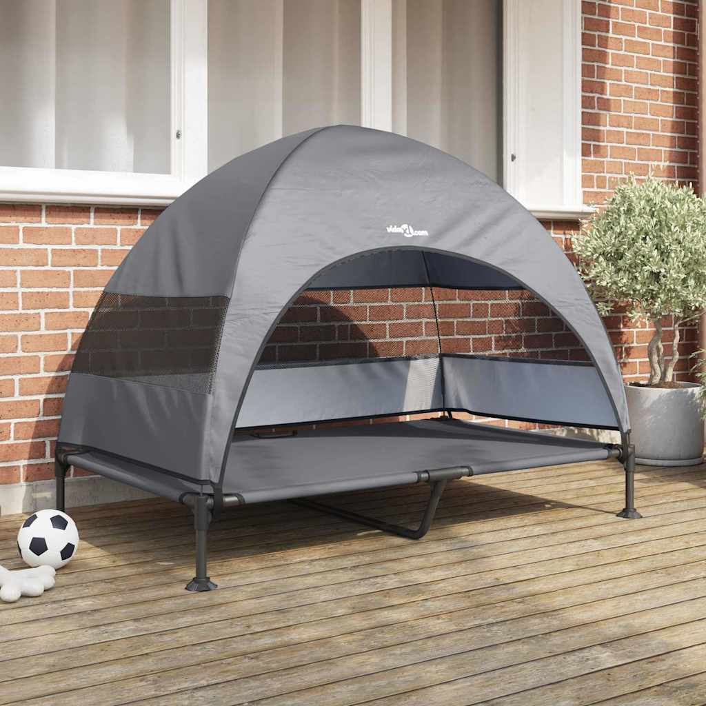 Verhoogd Hondenbed 127 X 81 X 108 Cm Stof En Staal