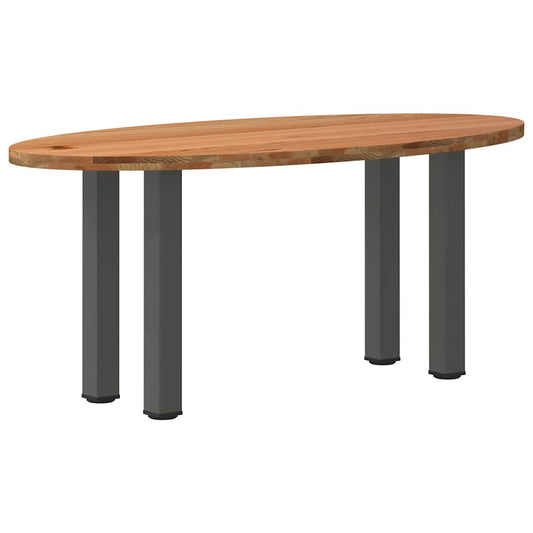 Eettafel Ovaal Massief Eikenhout Lichtbruin