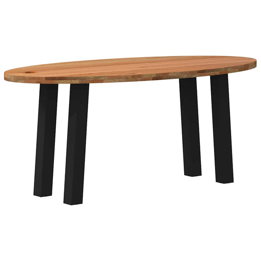 Eettafel Ovaal Massief Eikenhout Lichtbruin