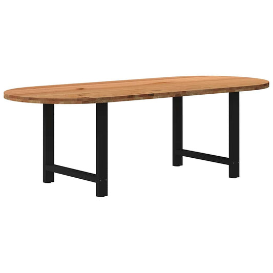Eettafel Ovaal Massief Eikenhout Lichtbruin