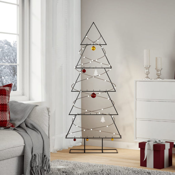 Kerstdecoratie Kerstboom Metaal Zwart Zwart