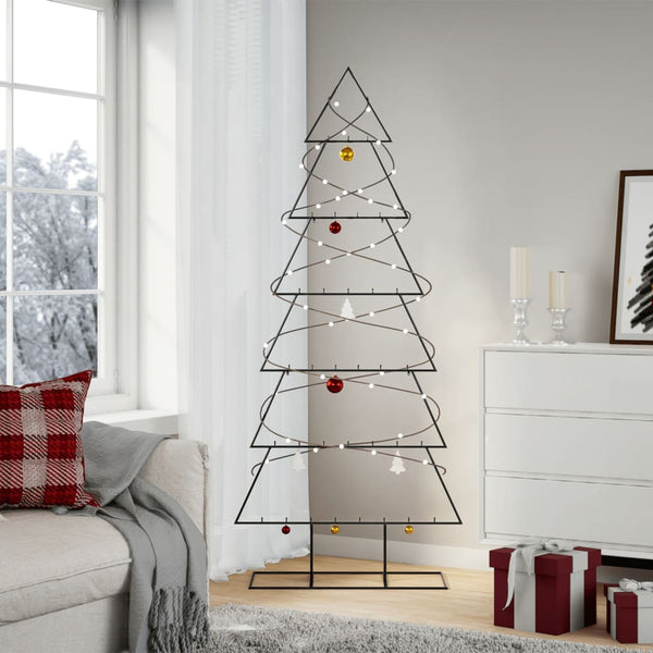 Kerstdecoratie Kerstboom Metaal Zwart Zwart
