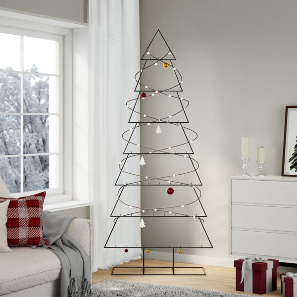 Kerstdecoratie Kerstboom Metaal Zwart Zwart