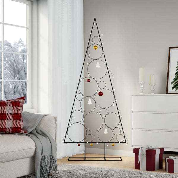 Kerstdecoratie Kerstboom Metaal Zwart Zwart