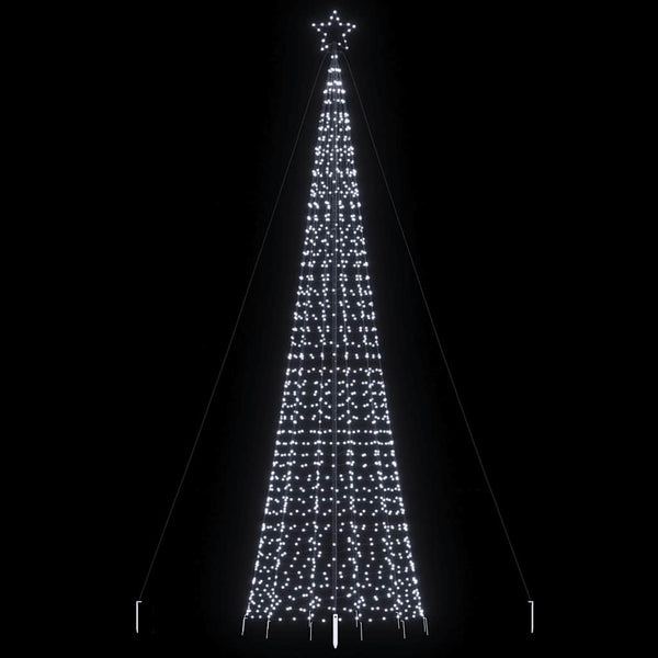 Led-Kerstboom Met Spikes 220 Led's Koud Wit Koudwit