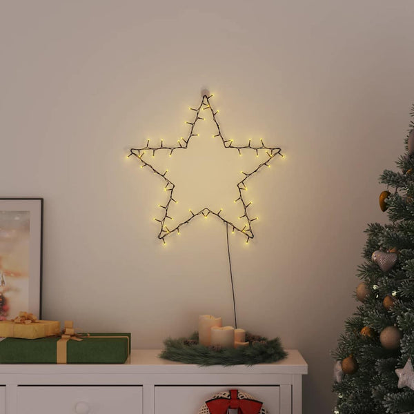 Kerstverlichting Ster Met Grondpinnen 50 Led's 29 Cm