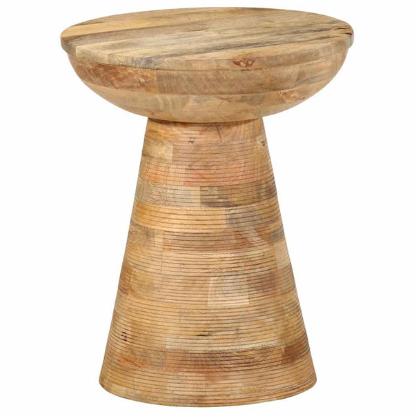 Bijzettafel Ø37X45 Cm Massief Mangohout