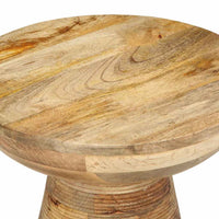 Bijzettafel Ø37X45 Cm Massief Mangohout