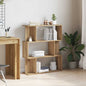 Boekenkast 80X24X96 Cm Bewerkt Hout Artisanaal Eikenkleur