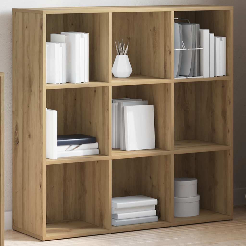 Boekenkast 98X29X97,5 Cm Artisanaal Eikenkleur