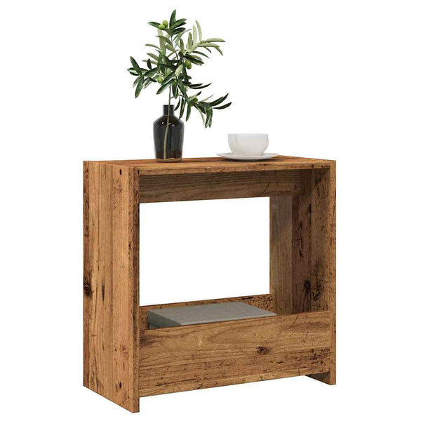 Bijzettafel 50X26X50 Cm Bewerkt Hout Kleurig