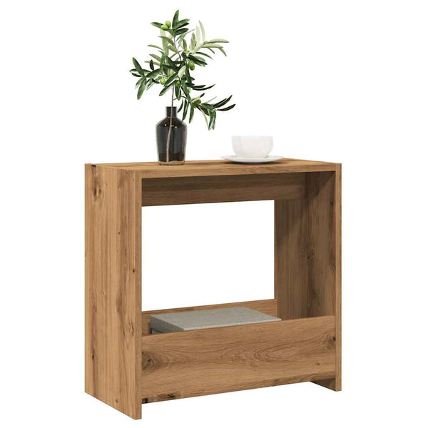 Bijzettafel 50X26X50 Cm Bewerkt Hout Kleurig
