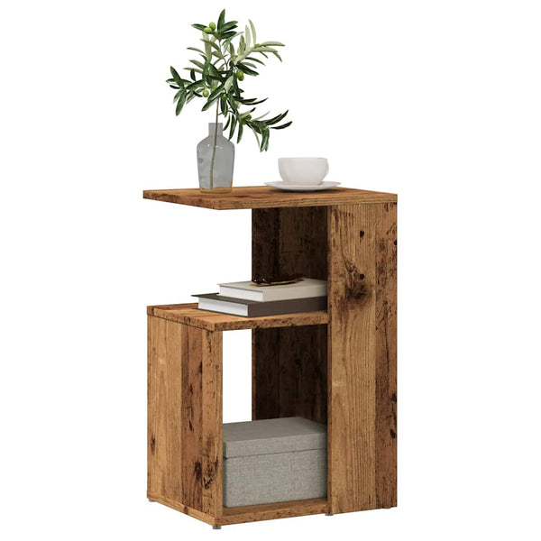 Bijzettafel 36X30X56 Cm Bewerkt Hout Kleurig