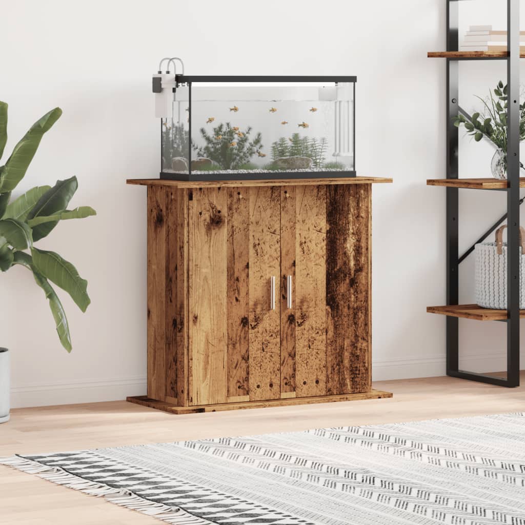 Aquariumstandaard Bewerkt Hout Eiken