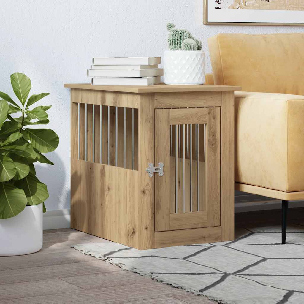Hondenbench 64,5X80X71 Cm Bewerkt Hout Kleurig