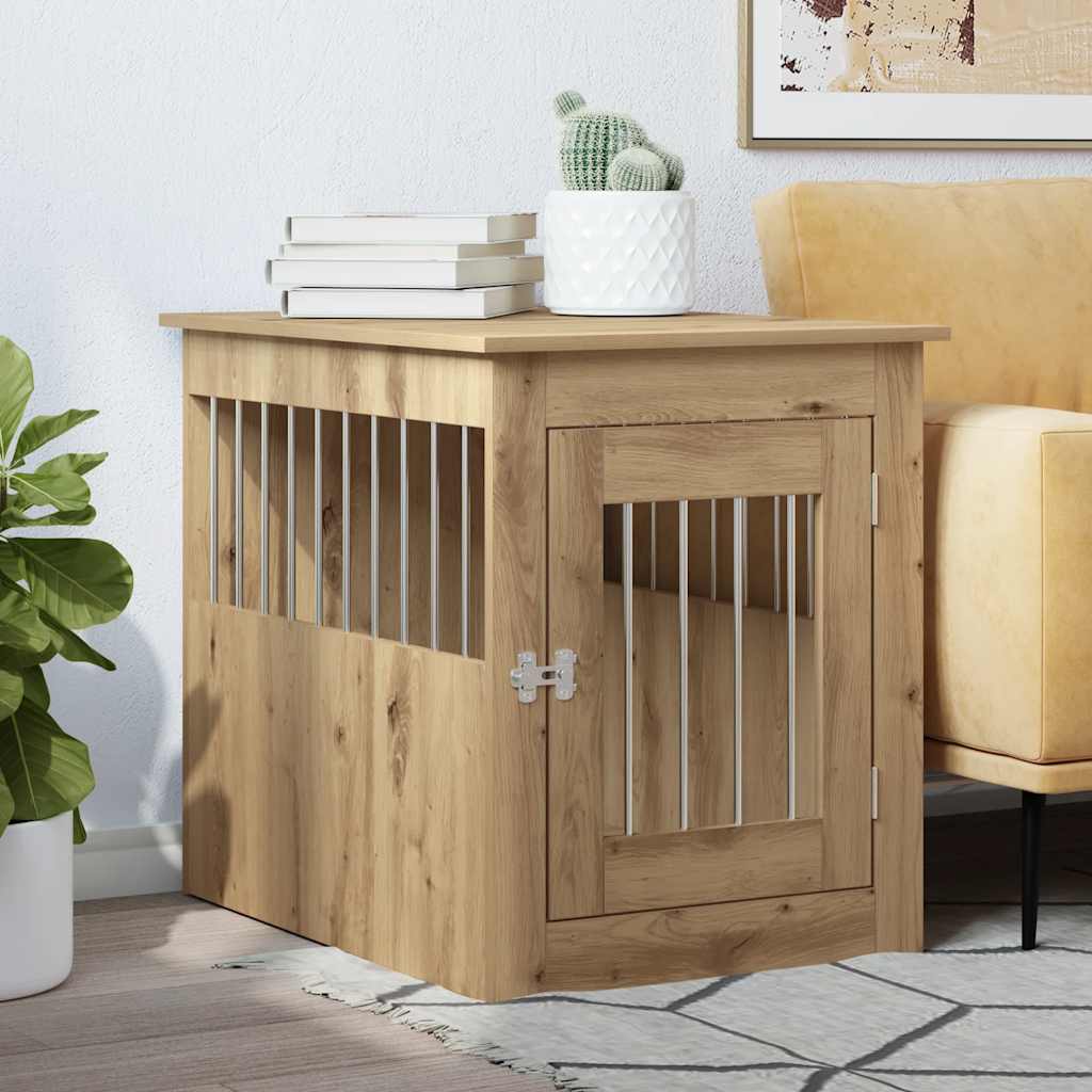 Hondenbench 64,5X80X71 Cm Bewerkt Hout Kleurig