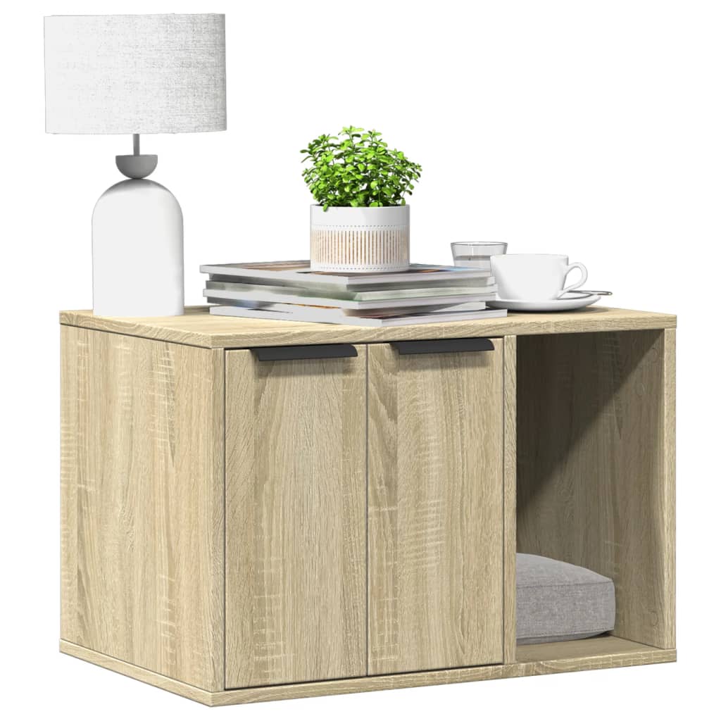 Kattenbakkast Bewerkt Hout