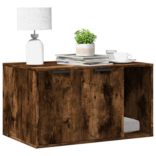 Kattenbakkast Bewerkt Hout Kleurig