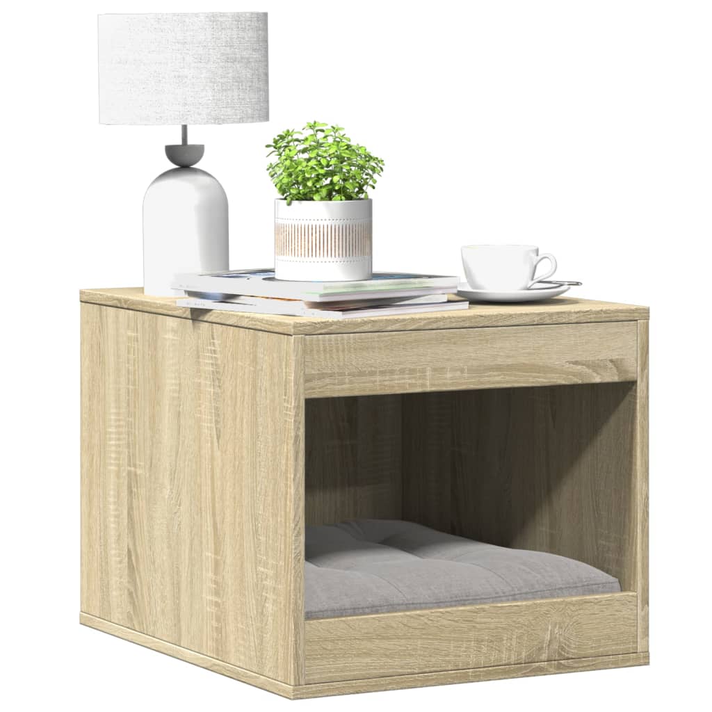 Kattenbakkast 47X59X42 Cm Bewerkt Hout Artisanaal Kleurig