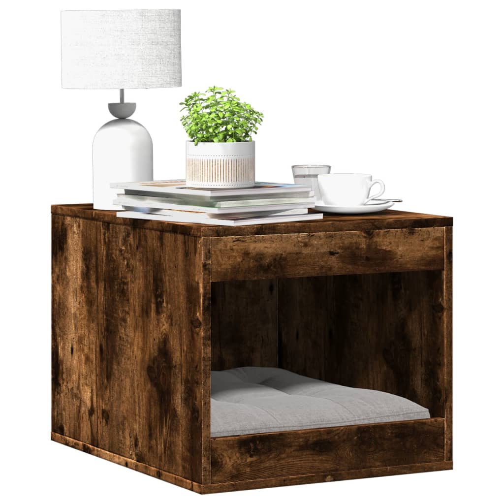 Kattenbakkast 47X59X42 Cm Bewerkt Hout Artisanaal Kleurig
