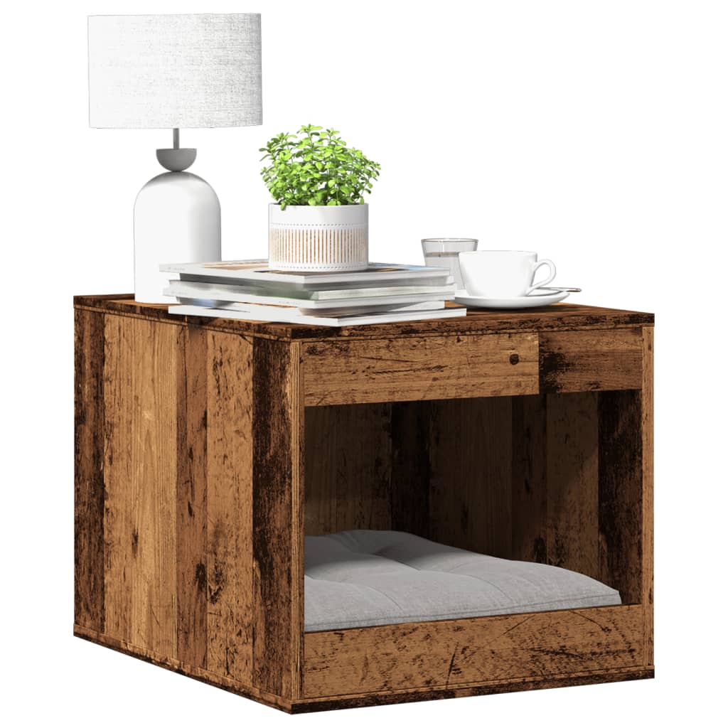 Kattenbakkast 47X59X42 Cm Bewerkt Hout Artisanaal Kleurig