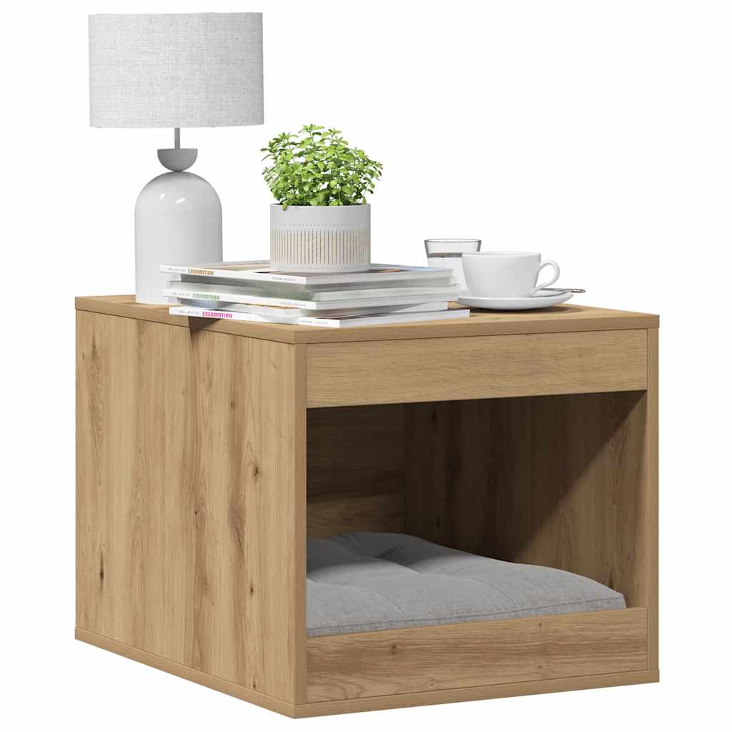 Kattenbakkast 47X59X42 Cm Bewerkt Hout Artisanaal Kleurig