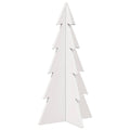 Kerstdecoratie Kerstboom 59,5 Cm Massief Grenenhout Wit