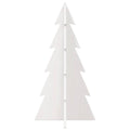 Kerstdecoratie Kerstboom 59,5 Cm Massief Grenenhout Wit