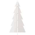Kerstdecoratie Kerstboom 59,5 Cm Massief Grenenhout Wit
