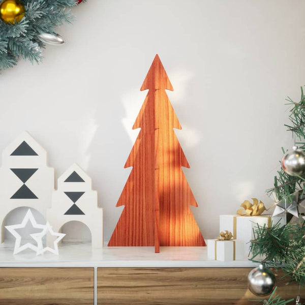 Kerstdecoratie Kerstboom Massief Grenenhout Wasbruin