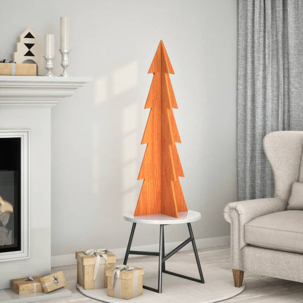 Kerstdecoratie Kerstboom Massief Grenenhout Wasbruin