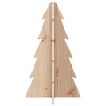 Kerstdecoratie Kerstboom 69,5 Cm Massief Grenenhout Naturel