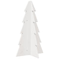 Kerstdecoratie Kerstboom 69,5 Cm Massief Grenenhout Wit