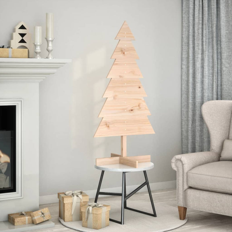 Kerstdecoratie Kerstboom Massief Grenenhout Naturel