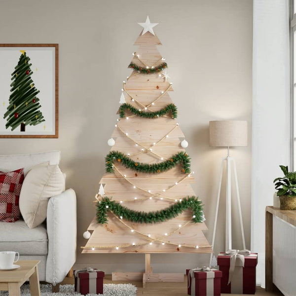 Kerstdecoratie Kerstboom Massief Grenenhout Naturel