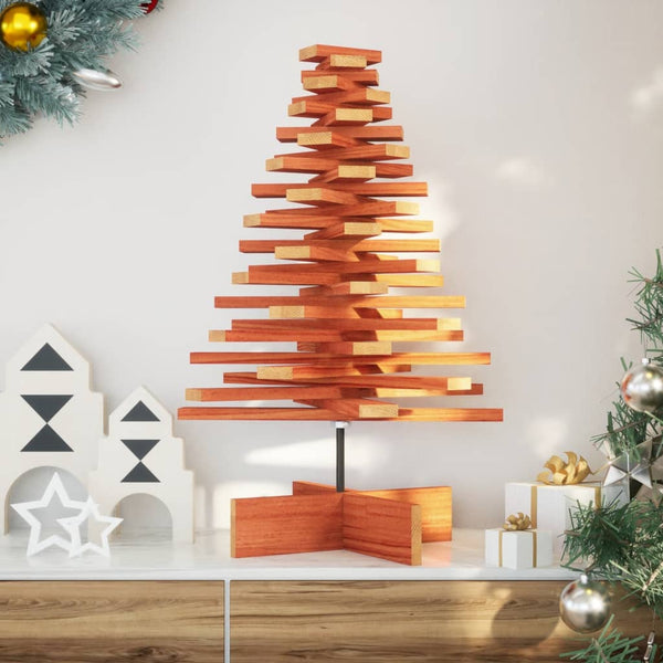 Kerstdecoratie Kerstboom Massief Grenenhout Wasbruin