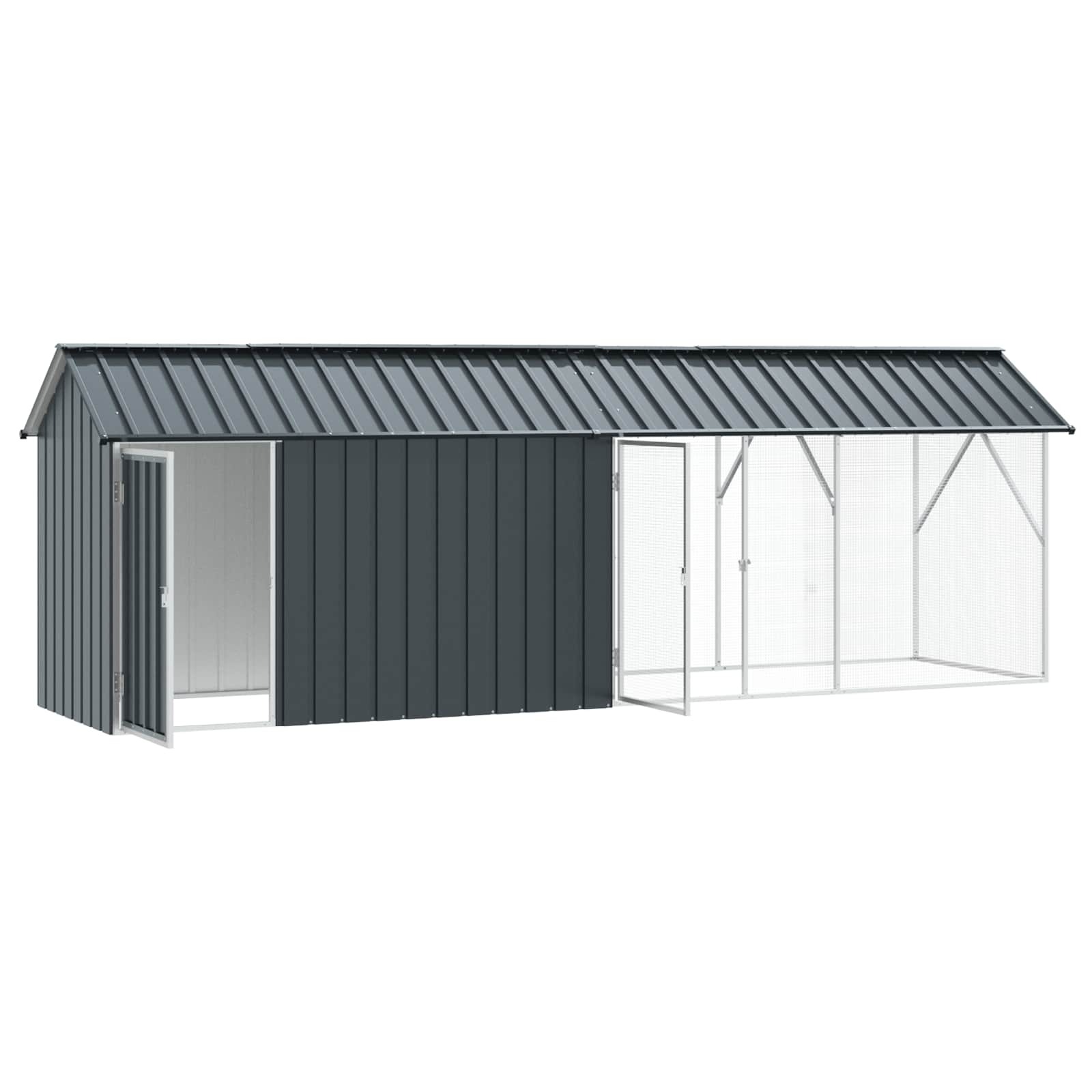 Vogelkooi Antraciet 422 X 103 X 142 Cm Gegalvaniseerd Staal