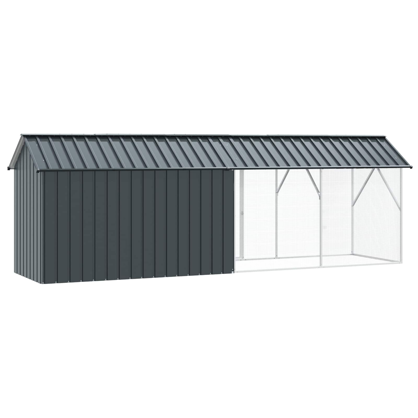 Vogelkooi Antraciet 422 X 103 X 142 Cm Gegalvaniseerd Staal