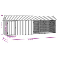 Vogelkooi Antraciet 422 X 103 X 142 Cm Gegalvaniseerd Staal