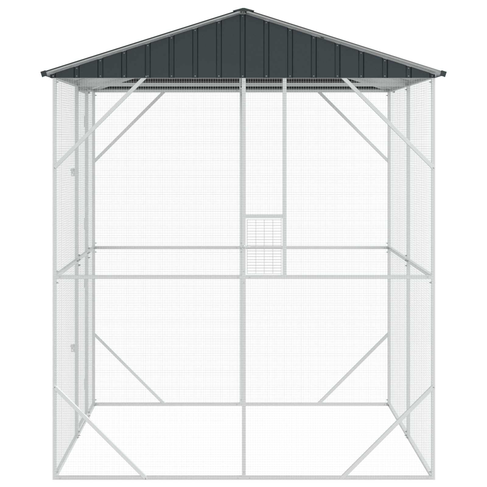 Vogelkooi Antraciet 215 X 208 X 247 Cm Gegalvaniseerd Staal