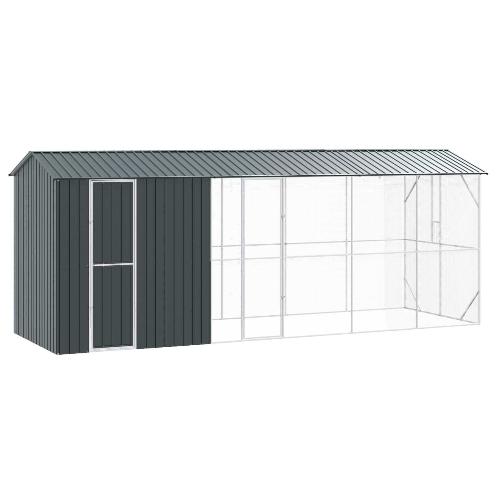 Vogelkooi Antraciet 422 X 103 X 142 Cm Gegalvaniseerd Staal