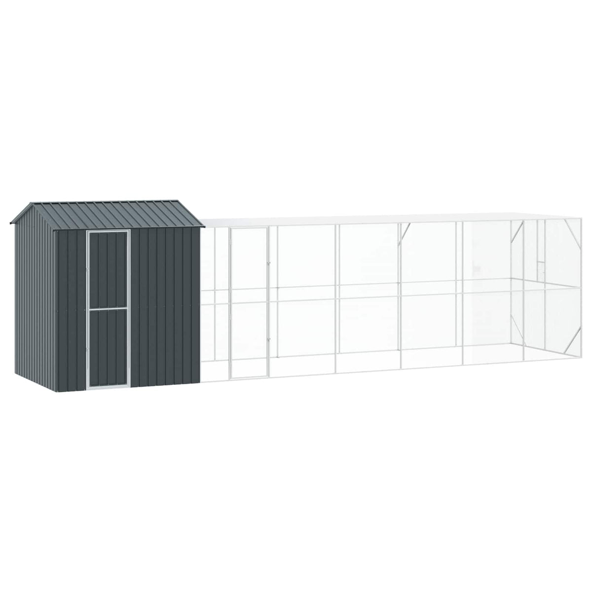Vogelkooi Antraciet 621 X 208 X 247 Cm Gegalvaniseerd Staal