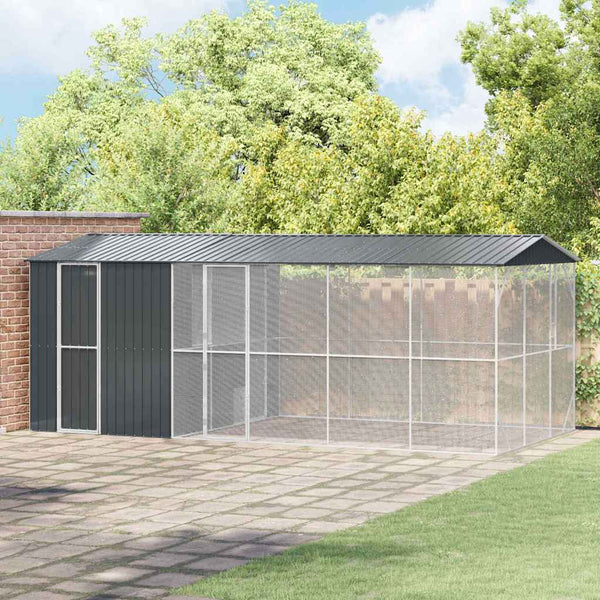 Vogelkooi Antraciet 430 X 208 X 247 Cm Gegalvaniseerd Staal