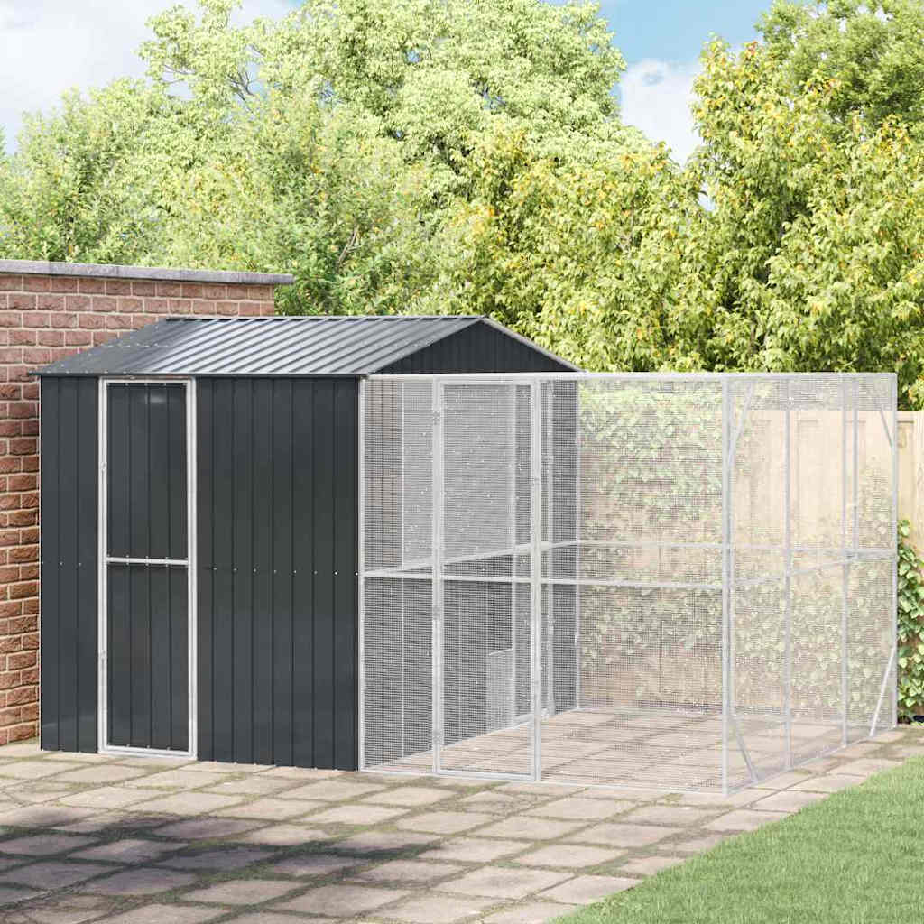 Vogelkooi Antraciet 621 X 208 X 247 Cm Gegalvaniseerd Staal