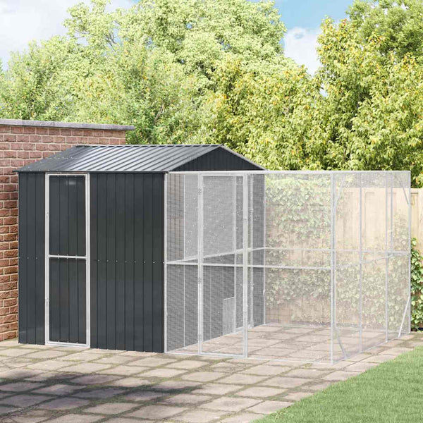 Vogelkooi Antraciet 621 X 208 X 247 Cm Gegalvaniseerd Staal