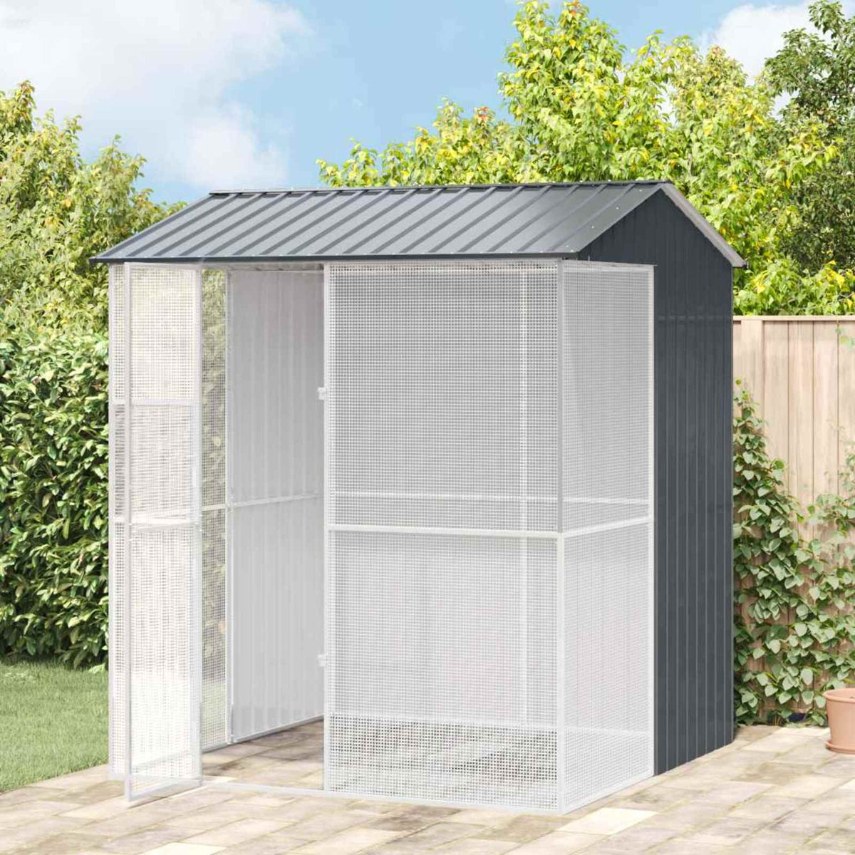 Vogelkooi 215 X 110 X 247 Cm Gegalvaniseerd Staal
