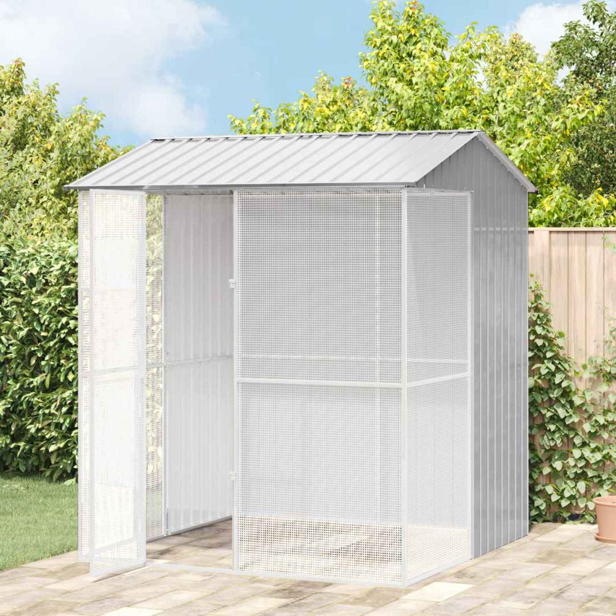 Vogelkooi 215 X 110 X 247 Cm Gegalvaniseerd Staal