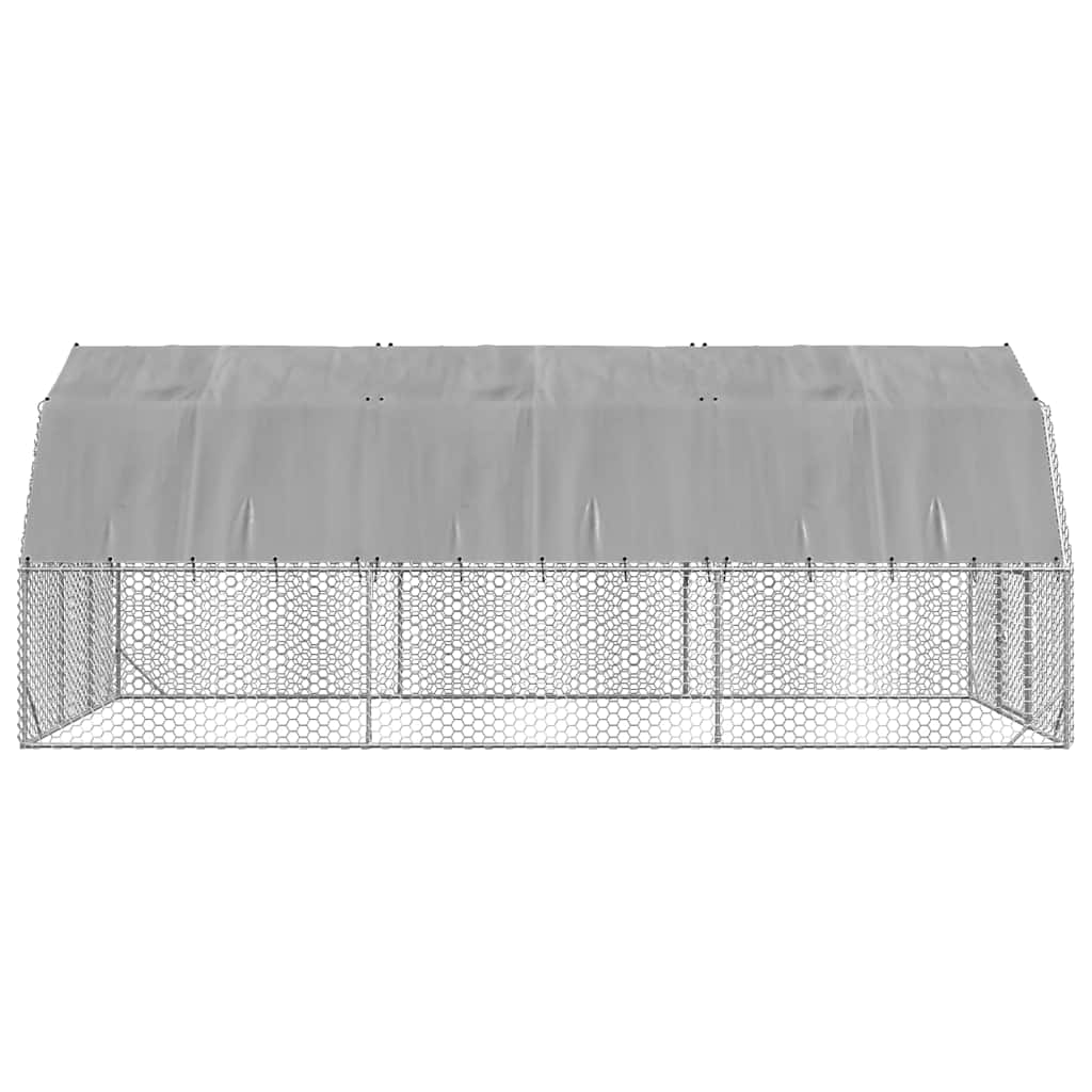 Kippenren Met Dak 2,5X6X2,25 M Gegalvaniseerd Staal