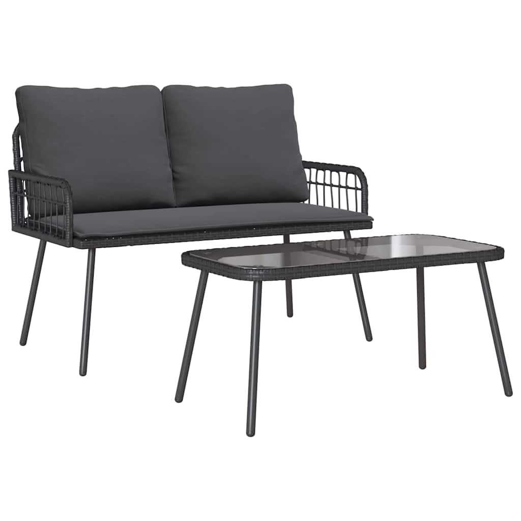 Tuin Eetset 2 Pcs Poly Rattan